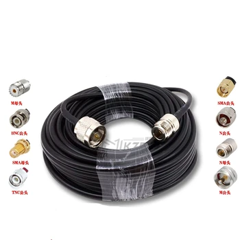 Produžni antenski kabel 50-3, linija veze RG58, skakač rf adapter za mikrofon SMA / N / TNC / BNC krunica - Slika 1  