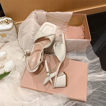Luksuzne dizajnerske ženske sandale, običan elegantne cipele Summe s kravatom i vršnjacima, trg čarapa, trg štikle, udoban mondeno cipele, topla rasprodaja - Slika 2  