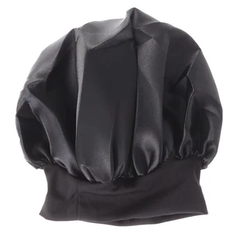 Nalik na vreću hauba, Širok Veliki satiny dug torbica za kosu, Afrička šešir s косами za žene, crna 56-58 cm - Slika 1  
