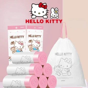 Kućno smeće vrećicu Hello Kitty Plastičnu vrećicu Kućno smeće vrećicu za Višekratnu upotrebu Slatka Crtani ispis Torba za kupovinu u supermarketu Torbe za butici - Slika 1  
