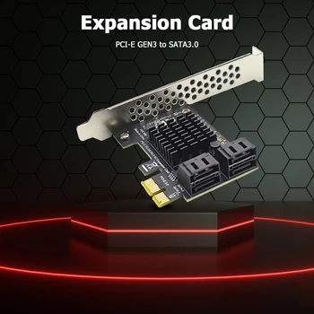 4-port kartica SATA III pci-e brzinom od 6 Gb/s i SATA 3.0 do PCI Express 1X adapter bracket - Slika 1  
