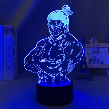 Дзюдзюцу Kaisen Dongtang Saw 3d led žarulja za spavaće sobe noćne svjetiljke anime lik avatar soba dekor Dekoracija mangan slatki poklon - Slika 2  