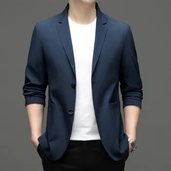 5661-2023 Muški modni svakodnevni mali odijelo muško korejski 51 verzija приталенного kostim jaknu, jaknu однотонного - Slika 1  