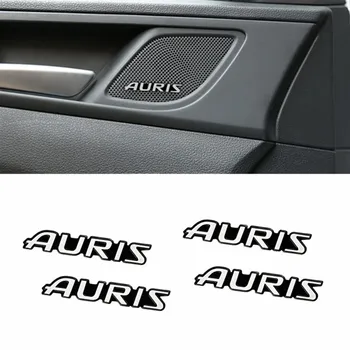 4kom аудиомагнитолы auto ukrašavanje 3D Aluminijski Ikonu Simbol Naljepnica Za Toyota Auris 2007 2008 2017 Naljepnice Pribor Za Styling automobila - Slika 1  