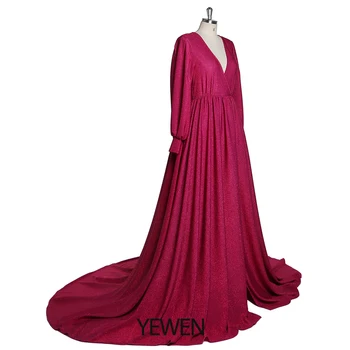 Elegantna večernja haljina s dugim vlak, donje večernjih haljina za prom haljina za foto izbojci YEWEN 2021 - Slika 2  
